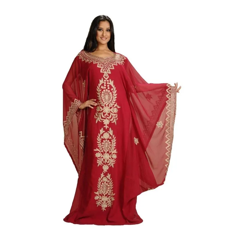 

Ew Moroccan Dubai Kaftans Farasha Abaya Dress Very Fancy Long Gown India & Pakistan Clothing