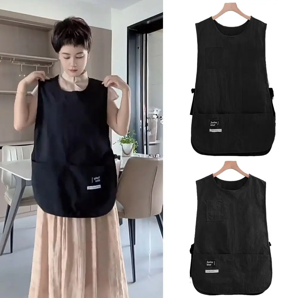 

Waterproof Stain-Resistant Apron Breathable Anti Dirty Kitchen Aprons Multipurpose Nylon Vest Style Sleeved Apron