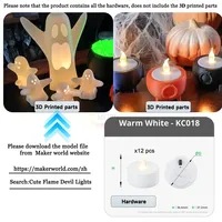 Bambu lab 3D printer DIY Creative Model Devil Lights LED Model Halloween 3D Printing Component kit DIY LED Model ZH019/KC008KC18