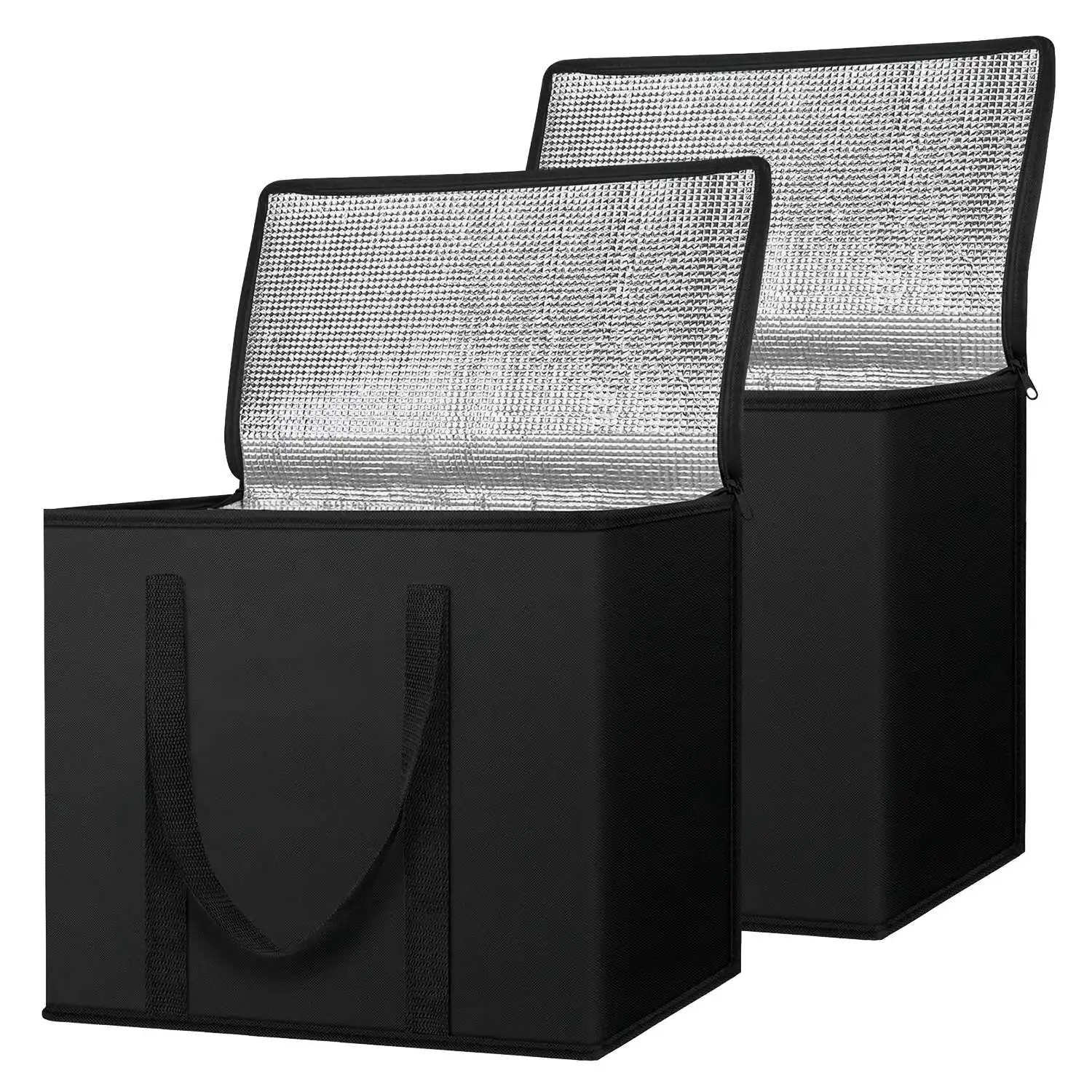 ABQR 2 Pack Tas Belanja Terisolasi yang Dapat Digunakan Kembali, Tas Pendingin untuk Belanja, Tas Terisolasi Tahan Lama