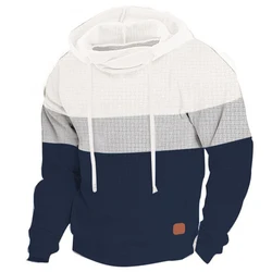 Men's Hoodie Pullover Sweatshirt Hooded Color Block Drawstring Sports & Outdoor Casual Streetwear Sportswear Basic Fall Winter