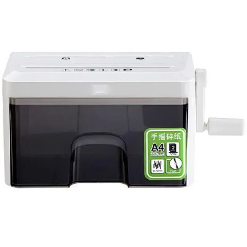 3.5L Hand-Crank Shredder (Model 9934) – Compact Desktop Shredder for Home & Office; Shreds Documents and Optical Discs