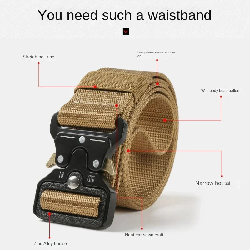 Outdoor Men's Belt Unisex Function Survival High Quality Nylon Sports Cycling Camouflage Belts Luxury Waistband Camouflage Belts