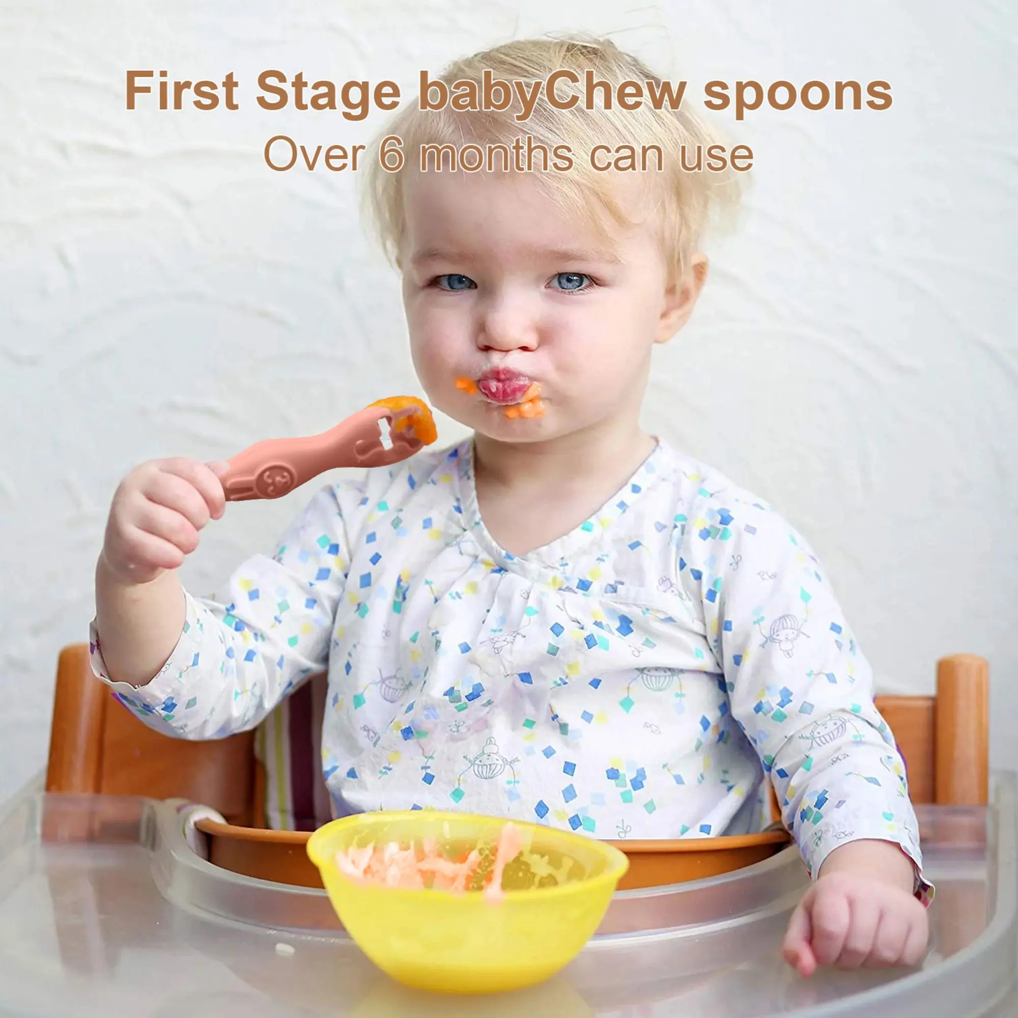 3 pcs Baby Feeding Spoon Set, Chewable Silicone Baby Spoon, Baby Food Spoon, Self Feeding Set, Soft Head Silicone Spoon