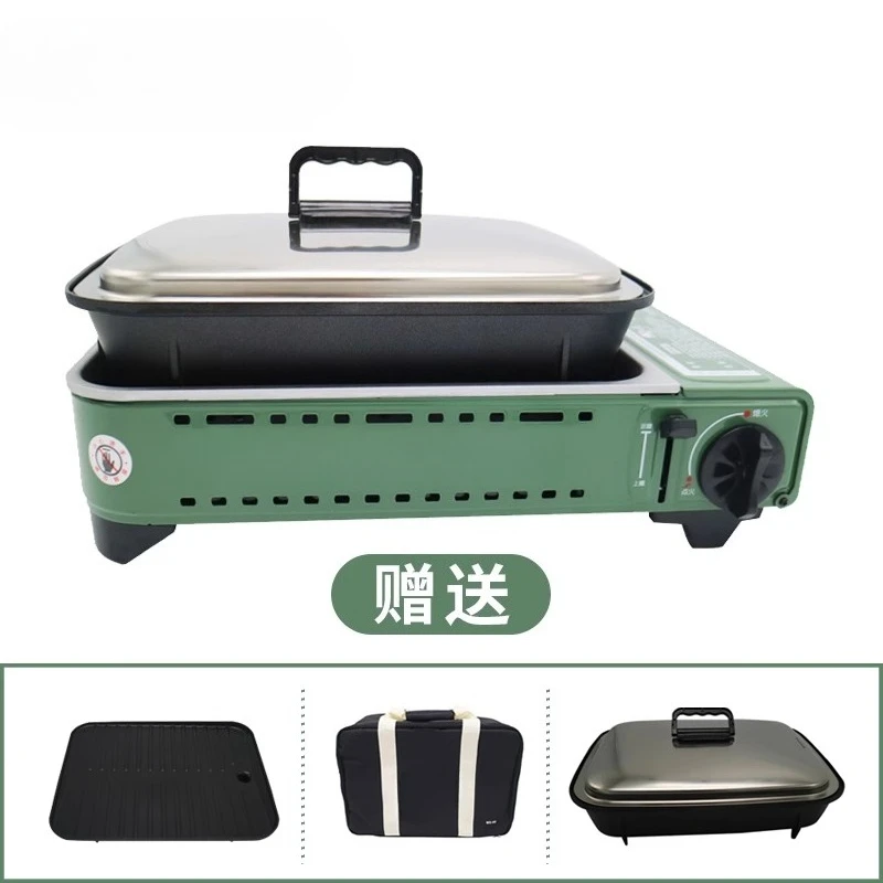 

Barbecue Grill Outdoor Travel Stove Camping Picnic Portable Cassette Grill Equipment Household Barbecue Set