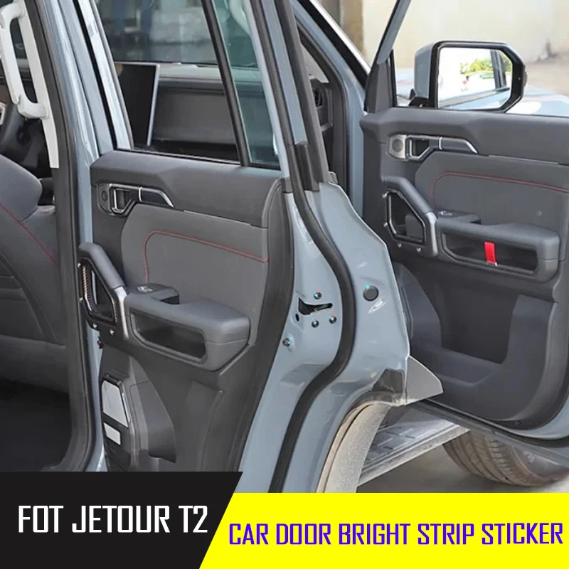 

Car Bright Strip Sticker Fit for Jetour Traveler T2 2023-2025 Car Door Handrails Door Handles Bright Strips Decorative Stickers