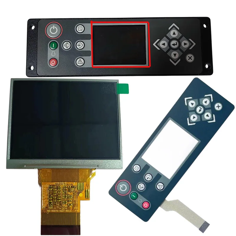 New ET035009DM6 ET035009DH6 Lcd Screen For Atlas Copco XC2003 Controller 1626850006 1626850007 Membrane Switch Keypad Keyboard