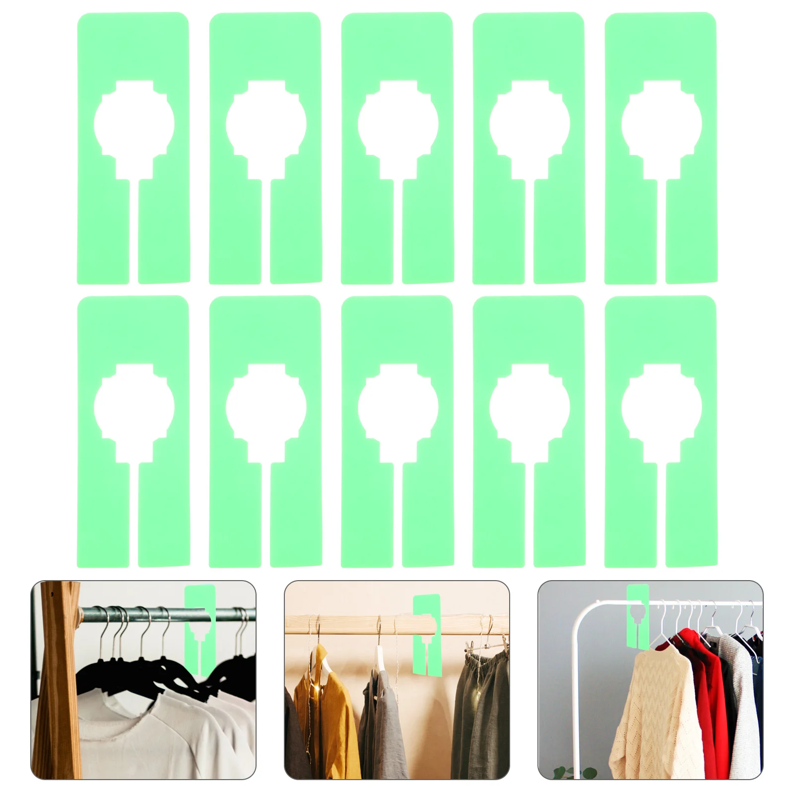 

10pcs Clothes Dividers for Closets Divider Hanger Wardrobe Hanging Size Organizer Baby Towel Sweater Coat T-Shirt for Shelves