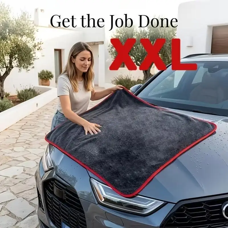 1Pc Microfiber Car Drying Towel Premium Water Absorbent Cleaning Cloth for Cars Trucks Garage Car Wash Shops Use