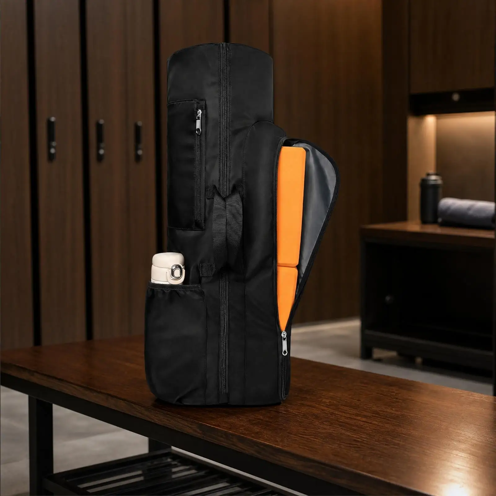 Stretching Backpack with Bottle Pocket Zippered Stretching Bag Sturdy for Gym