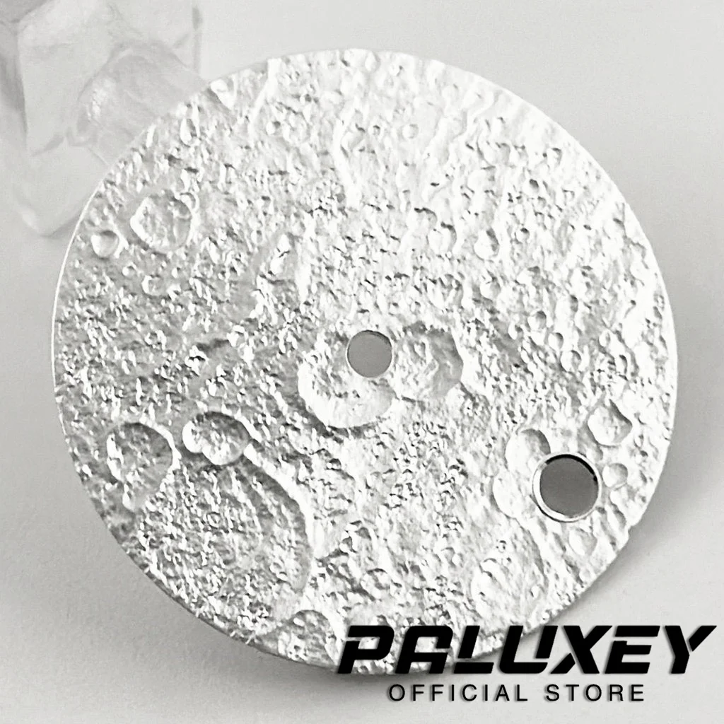 قرص ساعة بسطح قمري ، استبدال ملحقات الحركة ، تاريخ واحد ، مساحة ، n35 ، NH36 ،