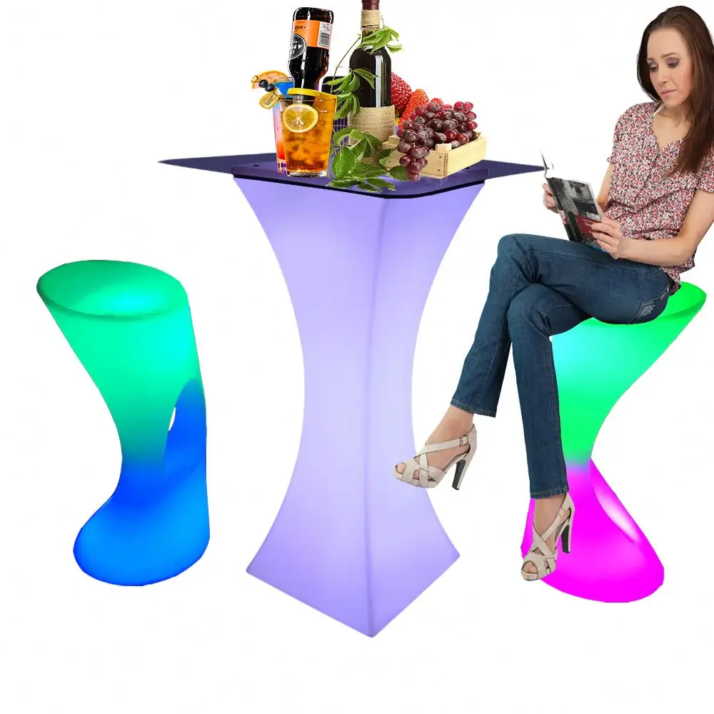 unique bar table furniture /Modern hookah loung e furniture table ,Led Restaurant Salad Wine Bar Counter led coffee table