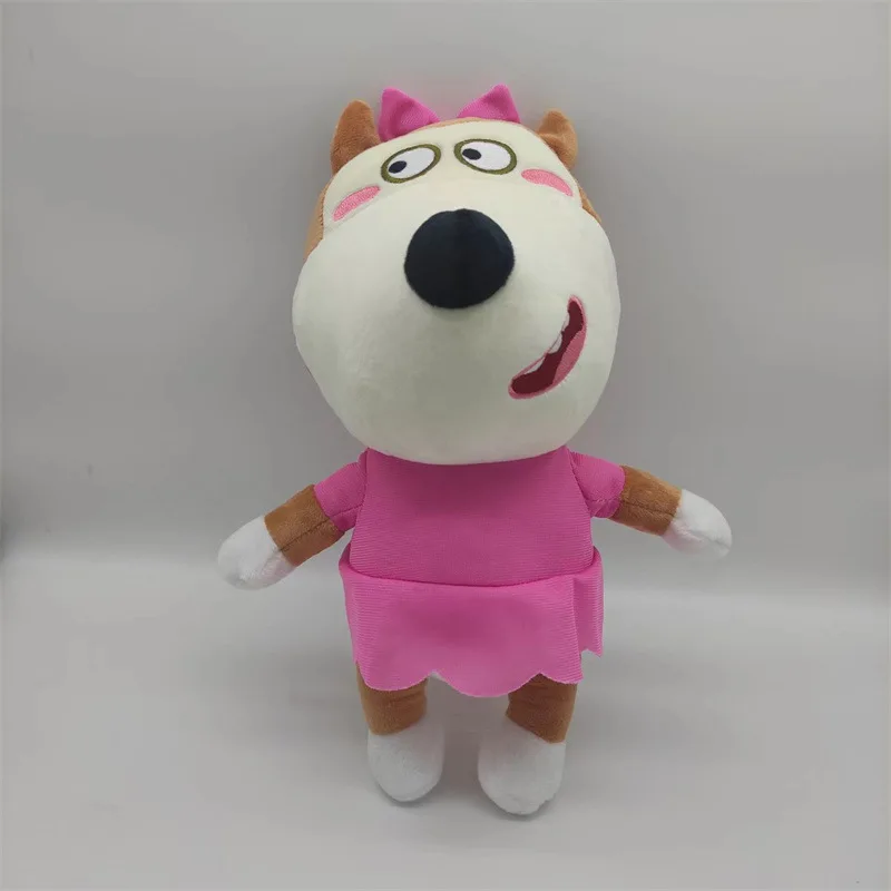 30cm Anime Wolfoo familia juguetes de peluche dibujos animados Plushie Lucy muñecos de peluche suaves juguete para niños niñas regalos para fanáticos