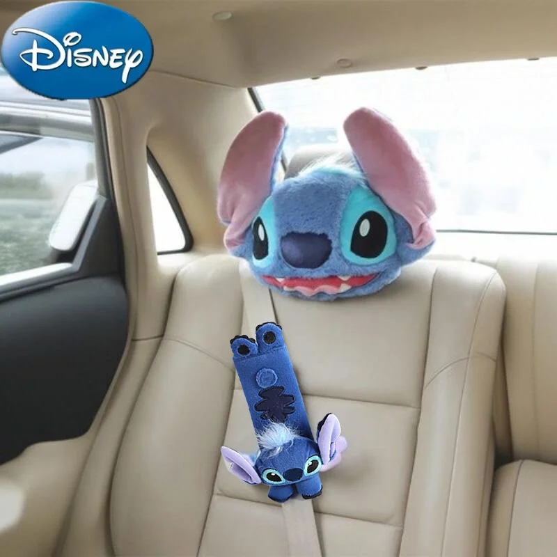 

Lilo & Stitch Kawaii Car Seat Belt Cover Creative Cute Seat Belt Universal Accessories Car Shoulder Strap Pendant Accessories