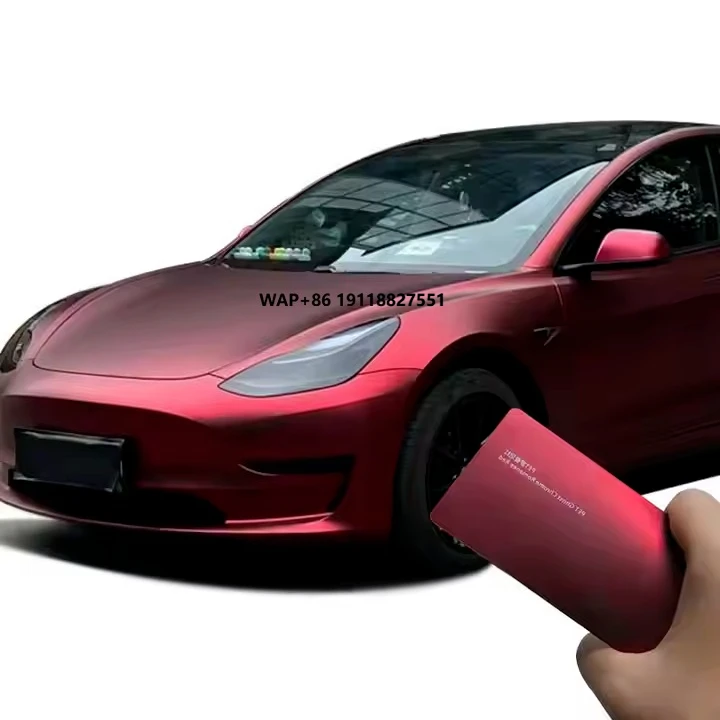 

Wholesale Super Glossy Pet Matte Romanee Red Series 1.52*17m Self-adhesive Pvc Car Vinyl Wrap Roll Body Color Changing Foil Film