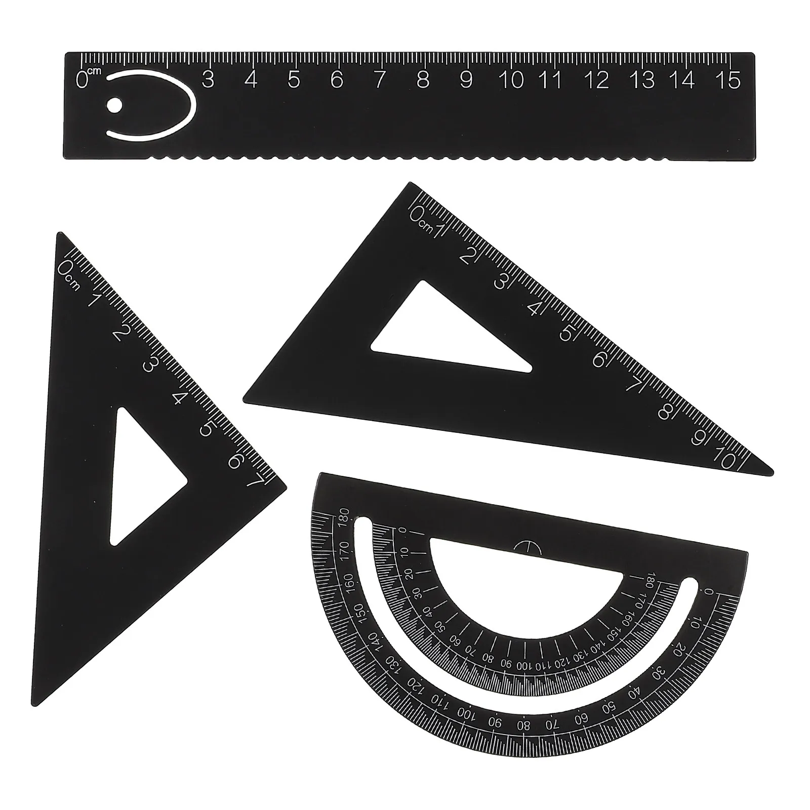 1SET Geometry Protractor Ruler School Drawing Tool Halloween Christmas Math Rulers Set Design Ruler Set Drawing Ruler Set Tools