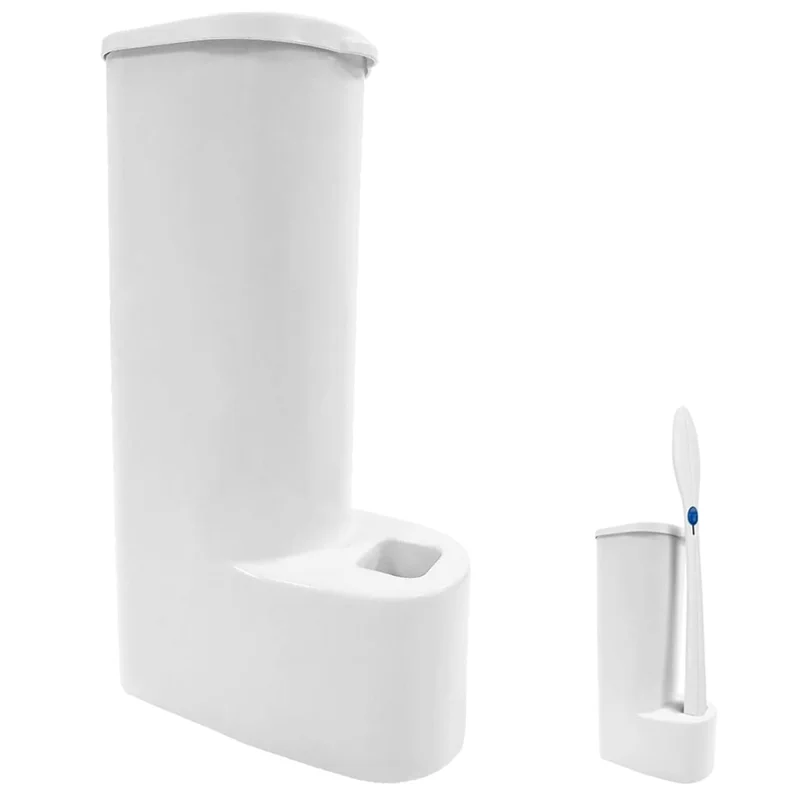

ABVA-Wall Mounted For Disposable Toilet Wand Refill Holder(White)(Holder Only, No Wand)