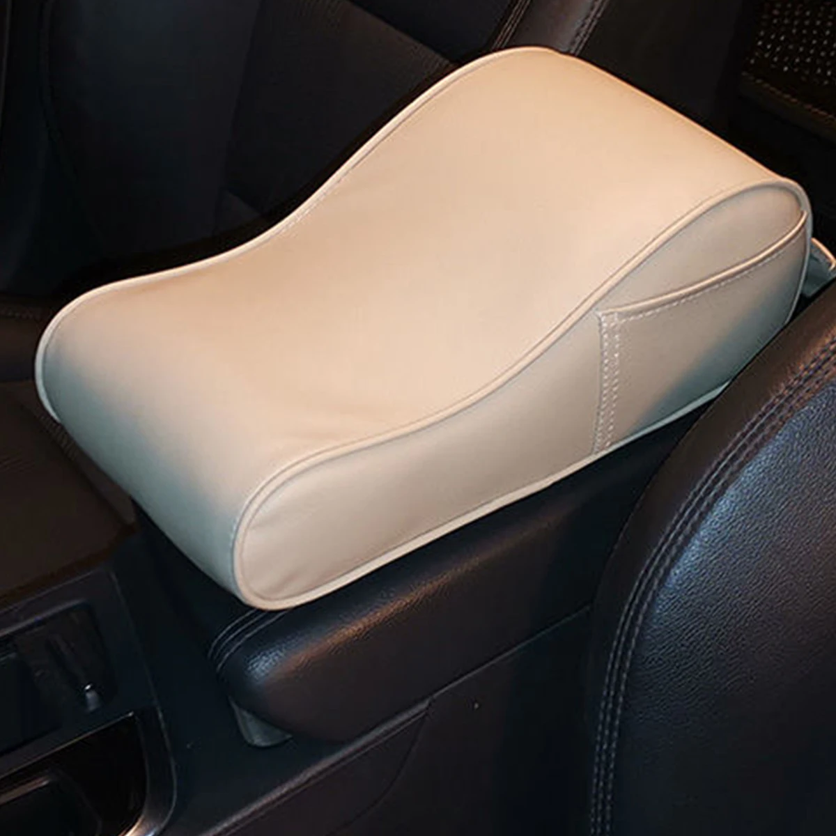 

Premium Car Center Cushion Durable Scratch Resistant Pad Adjustable Straps Easy Install Protects Console Universal Fit