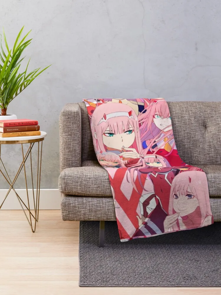 Zero Two collage Throw Blanket Kid's blanket