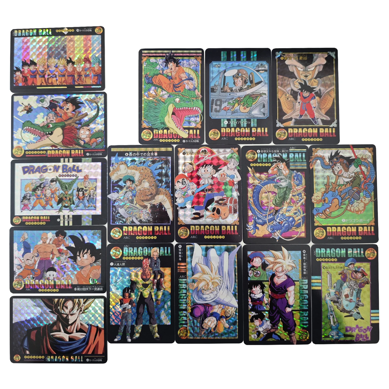 

16Pcs/set Diy Dragon Ball Super Saiyan Collection Card Grid Flash Son Goku Vegeta Iv Fierce Fight Anime Cards Gift Toys