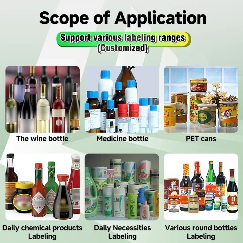 Automatic Servo Spot Labeling Machine For Round Bottles Small Business Round Bottle Adhesive Label Sticker Machine