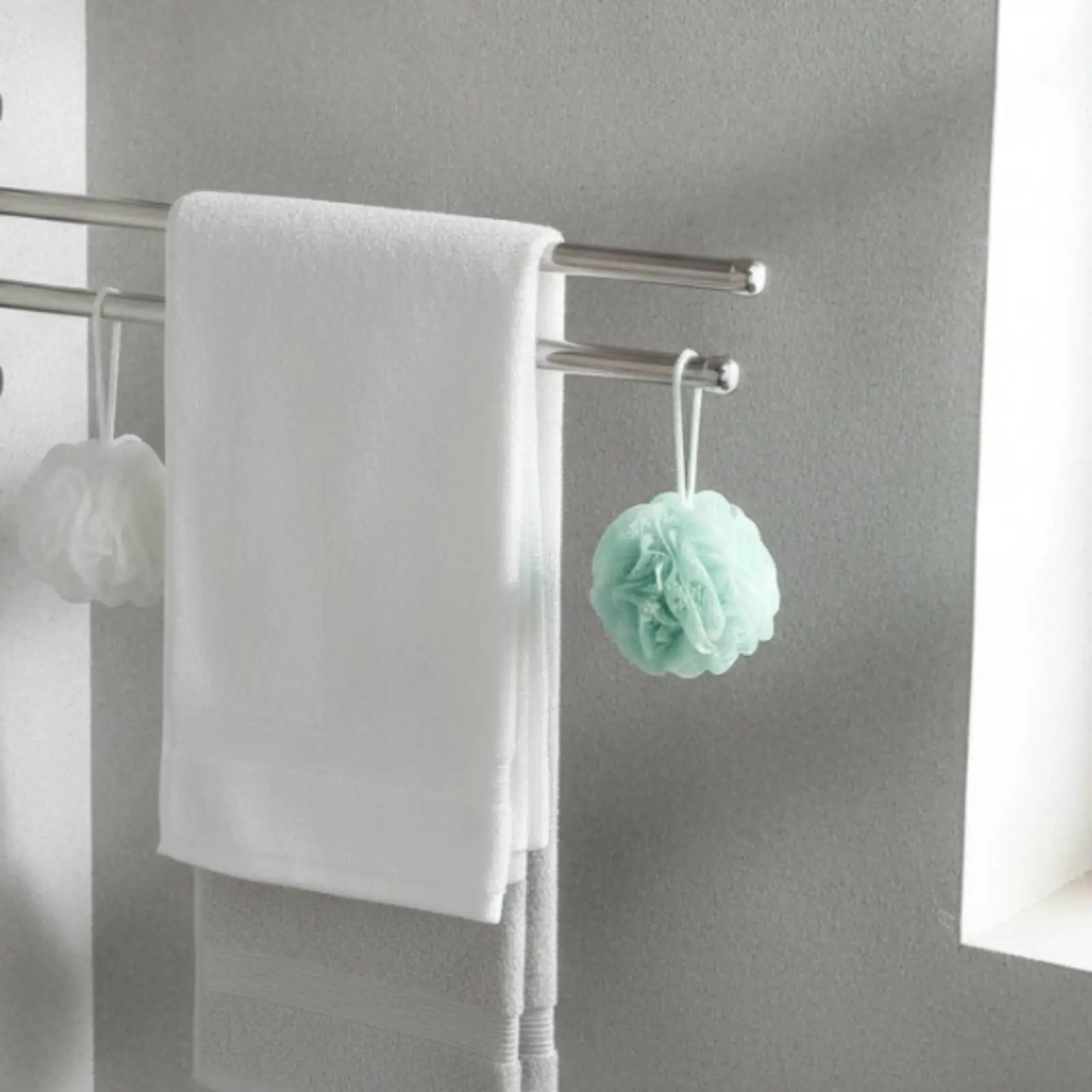 Swivel Towel Rack Stainless Steel Swivel Towel Bar No Tools Required Hardware for Washroom, Laundry Room, Rv