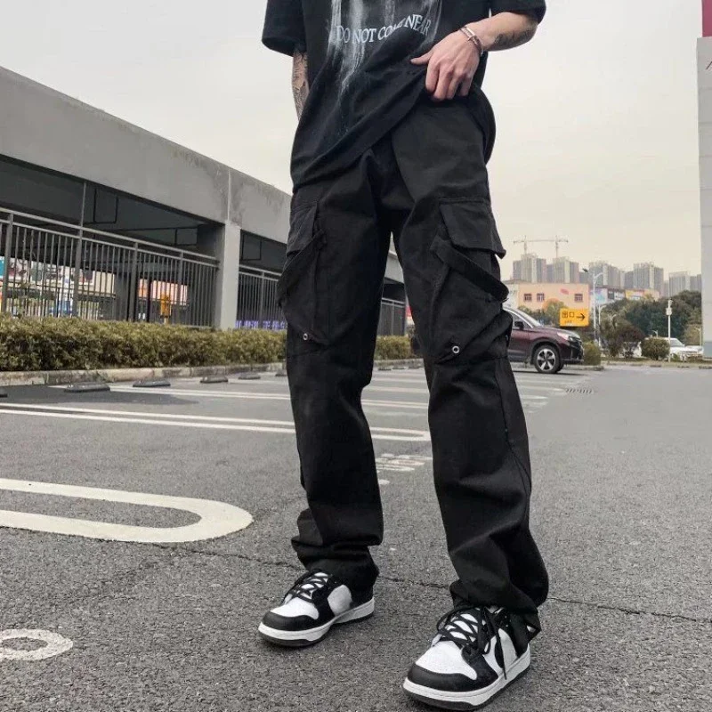 Trousers Man Cotton Cargo Pants for Men Wide Street Techwear Fashion Cheapest Luxury Cheap Harajuku Loose Designer JJ1329