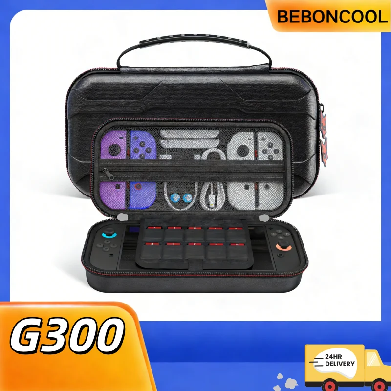 

BEBONCOOL G300 Switch Protective Bag Black Easy-Clean 2/OLED/Switch - Storage Gear Travel Adventure