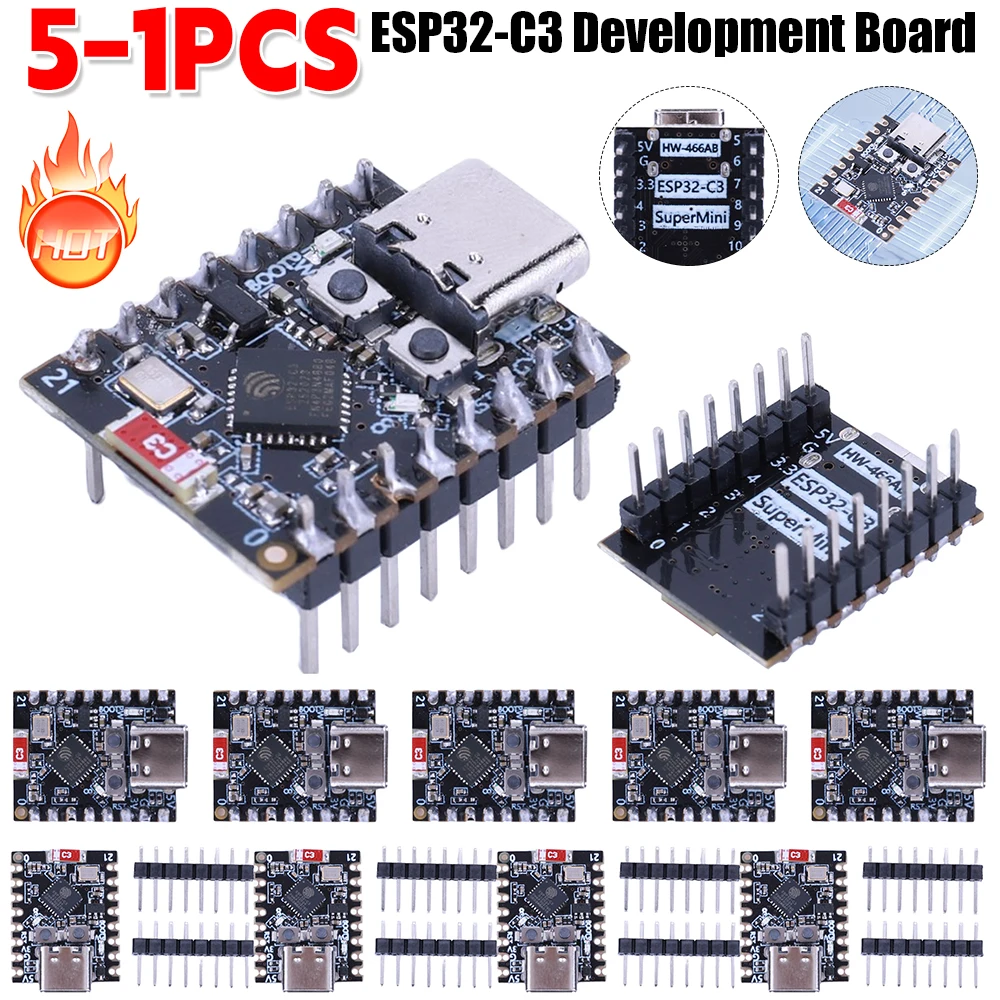 ESP32-C3 Super Mini WiFi Bluetooth-Compatible Development Board ESP32 C3 Development Board CORE Board IOT Board for Arduino