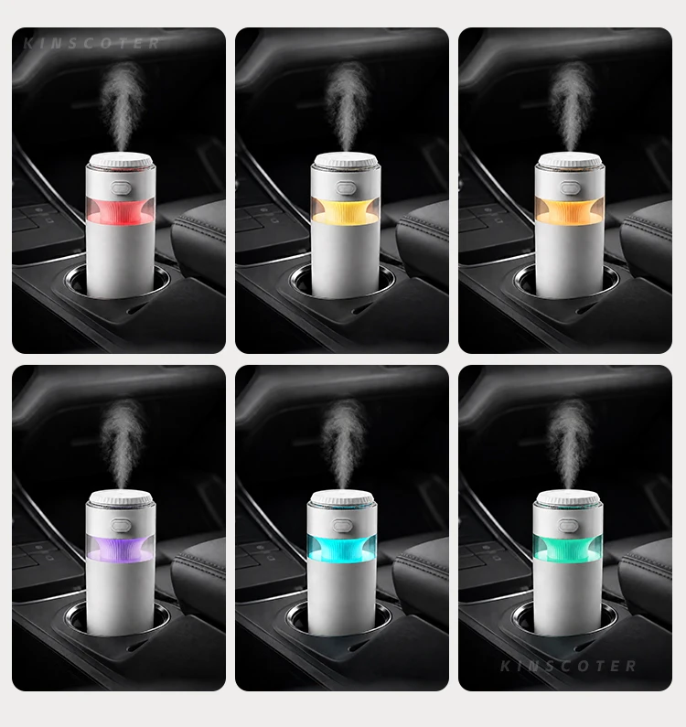 Tragbarer kabelloser Ultraschall-Luftbefeuchter mit farbigem Nachtlicht, 2 Nebelmodi, USB-aufladbarer Mini-Luftbefeuchter für Auto und Zimmer – Detail 13