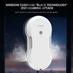 BLP-Household Window Cleaner Robot Smart Window Cleaning Robotic Vacuum Cleaner, with Remote Control, Dual Water Spray