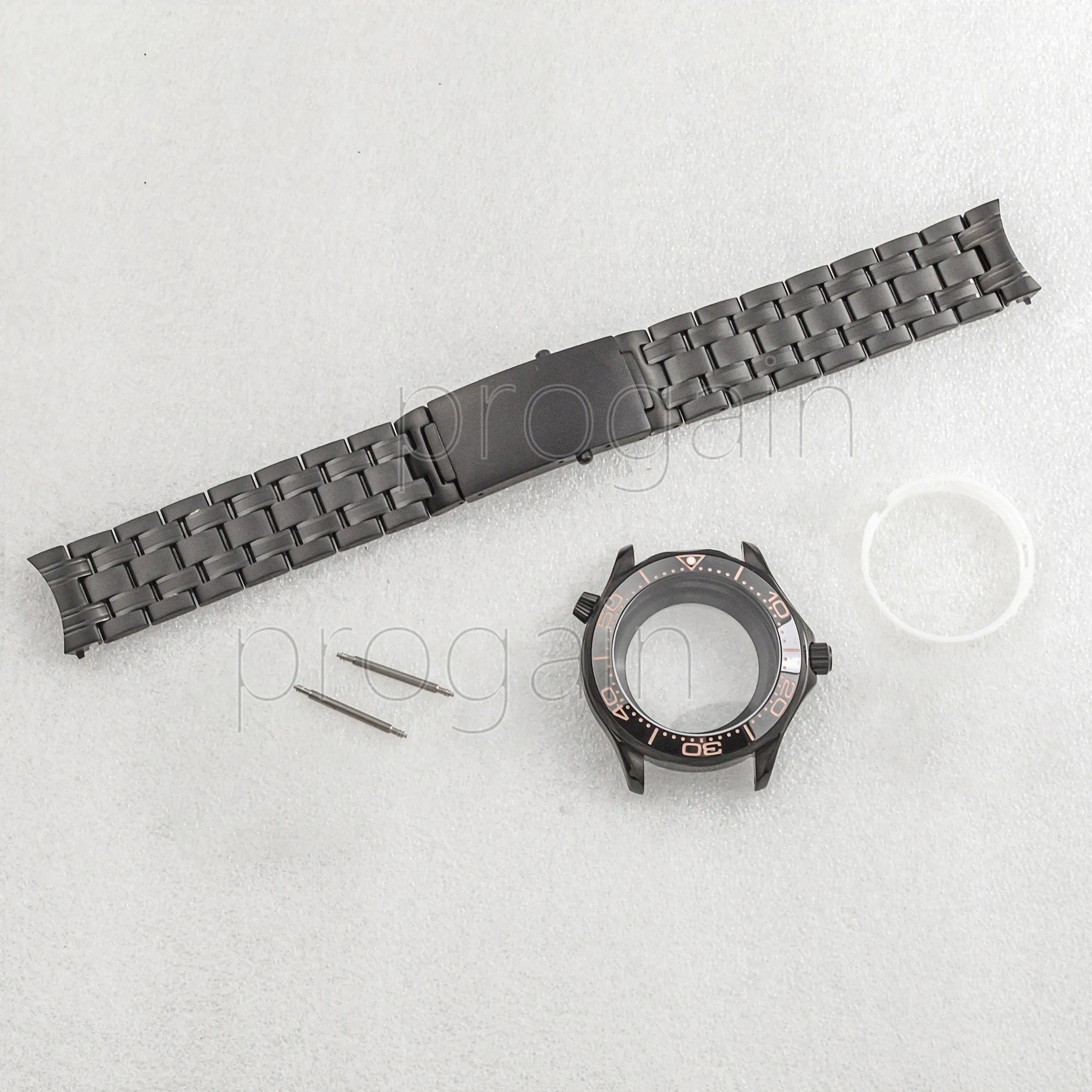 For Seamaster 300 NH35 Case 41mm Watchcase 21mm Strap Stainless Steel Sapphire Crystal fit NH36 Automatic Movement Parts