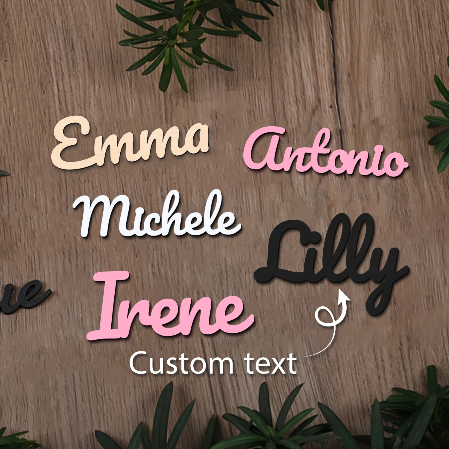 1pc Custom Name Sign,Customized Blessings,Alphabet Name Card,Multi Color Select,Modern Minimalist Home Decor,