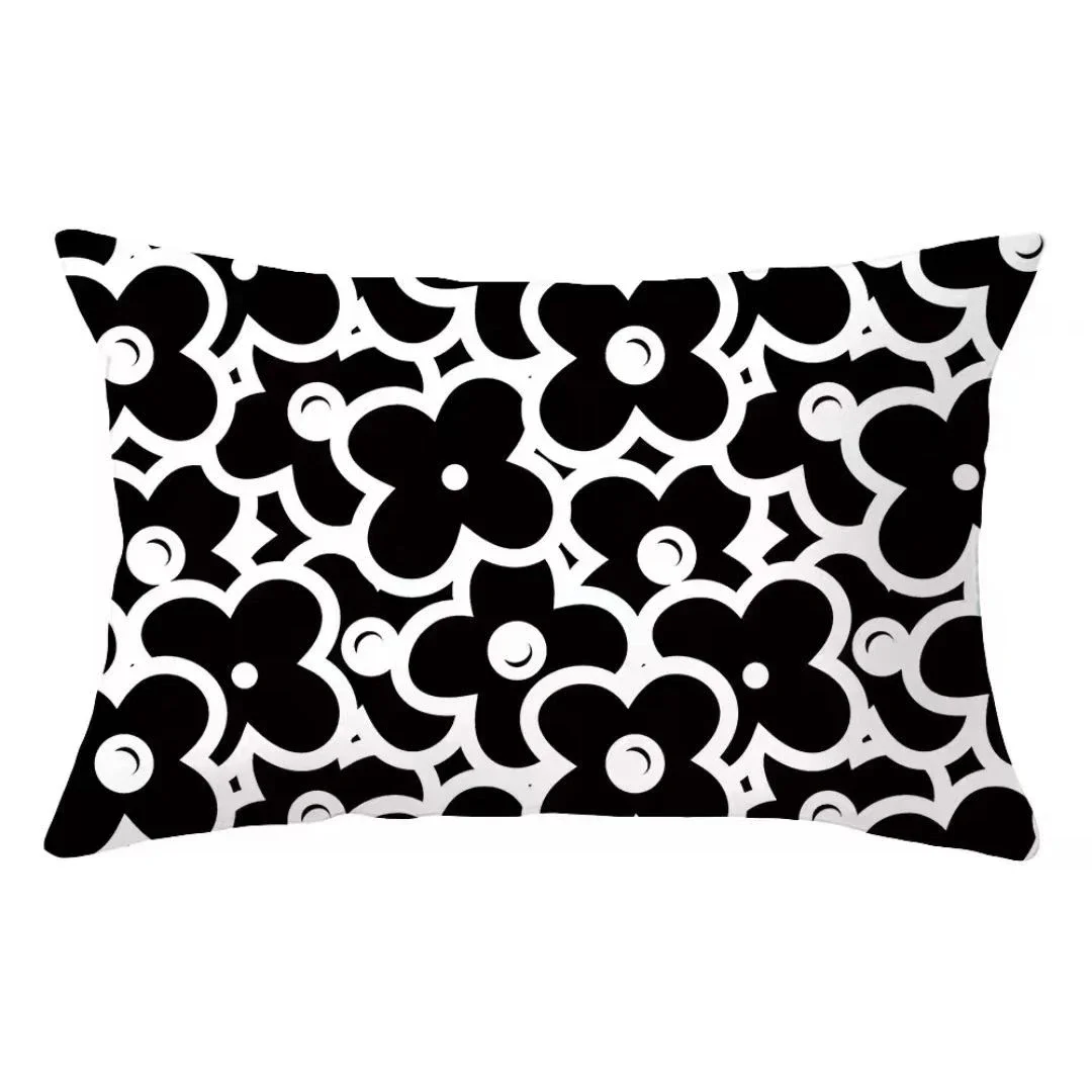 Nordic Simple Black White Pillow Luxury High-Value Sofa Decorative Cushion Super Soft Living Room Office Decor