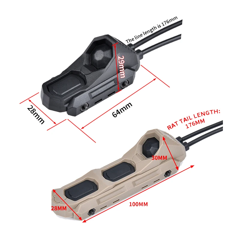 WADmersible-Joli de fonction Airsoft Axon Dultourts, bouton à distance, M300 Mfemale SF Plug, NGAL PEQ OGL L3 Laser FIT Mlok KeyHapp20 mm Rail