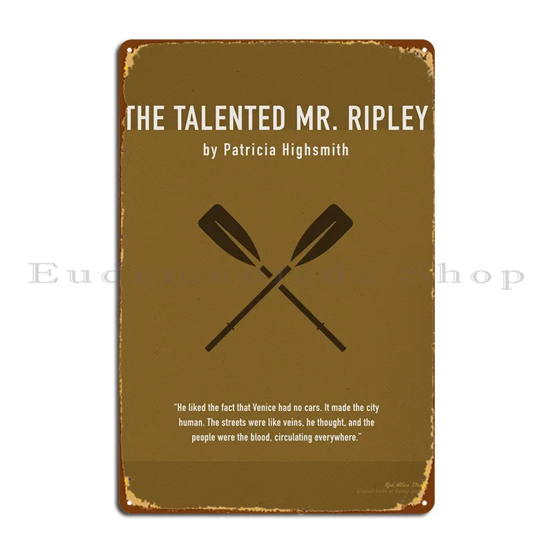 The Talented Mr Ripley Art Metal Plaque Party Wall Pub Painting Wall Decor Print Tin Sign Poster