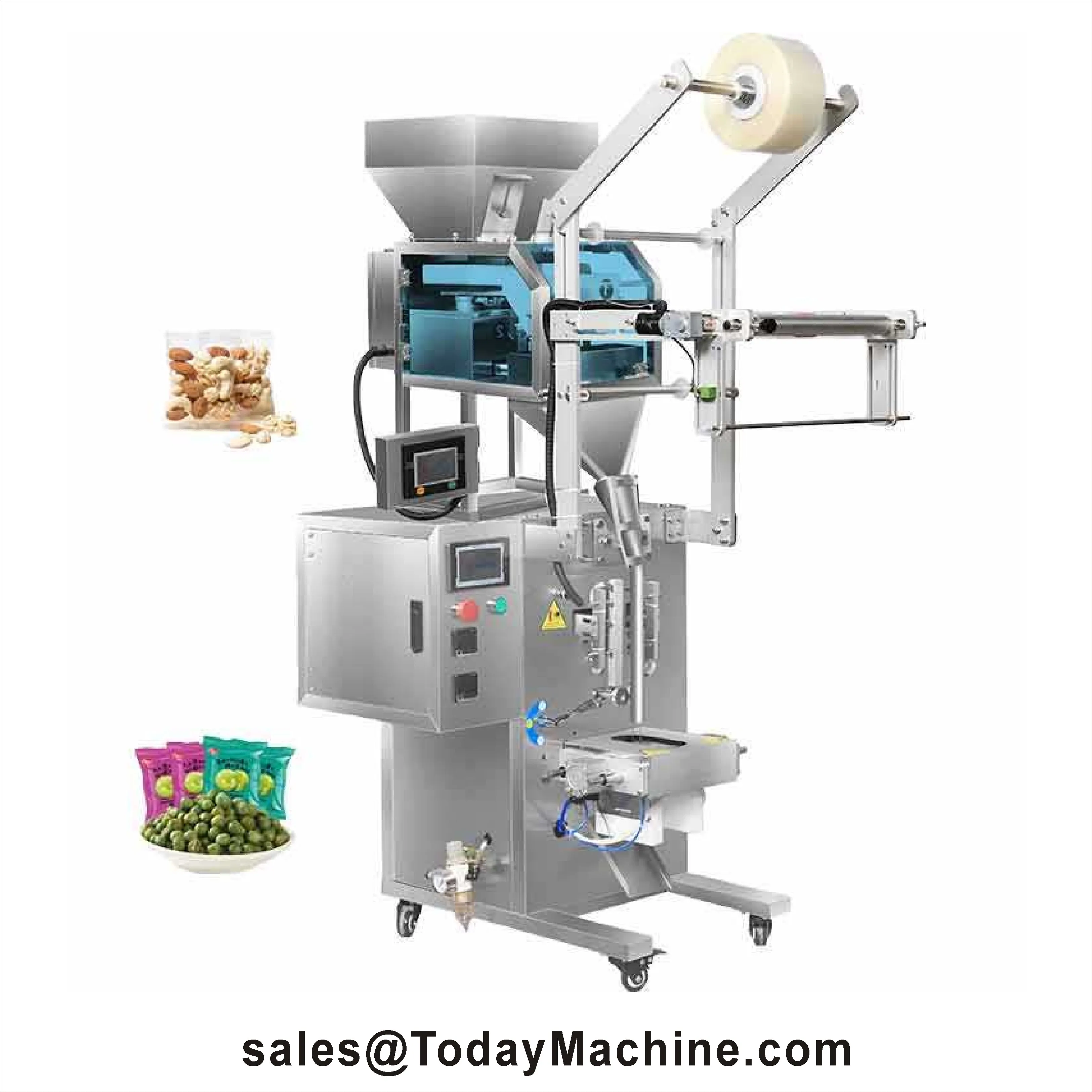Automatic One Head Weigher Linear Scale Weigher Small Scale Machine Weighing And Pillow Packaging Machine