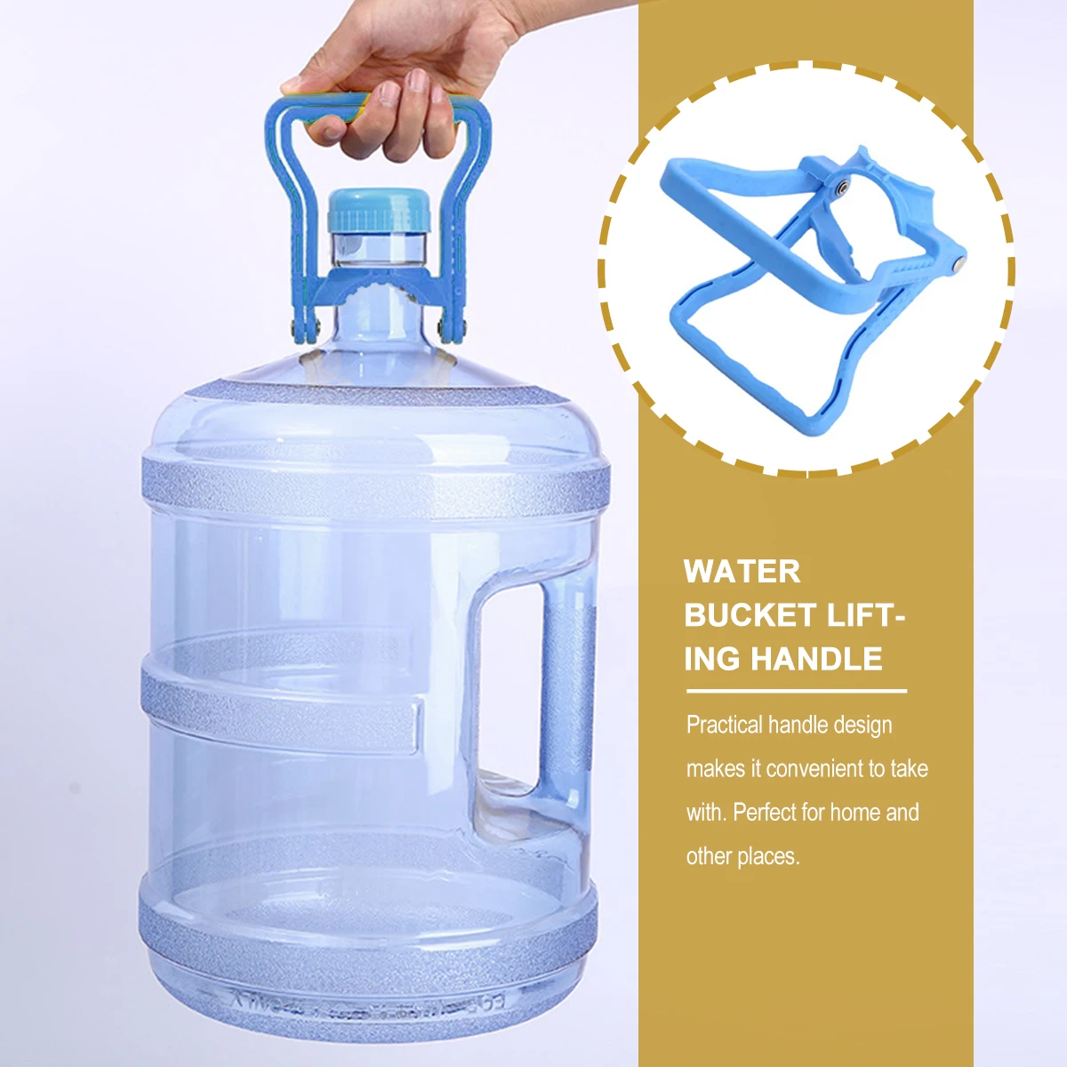 

4pcs Bucket Lifter Durable Water Handle Energy Saving Carrier Jug Holder Smooth Surface Plastic Bottle Lifters Kitchen Bar