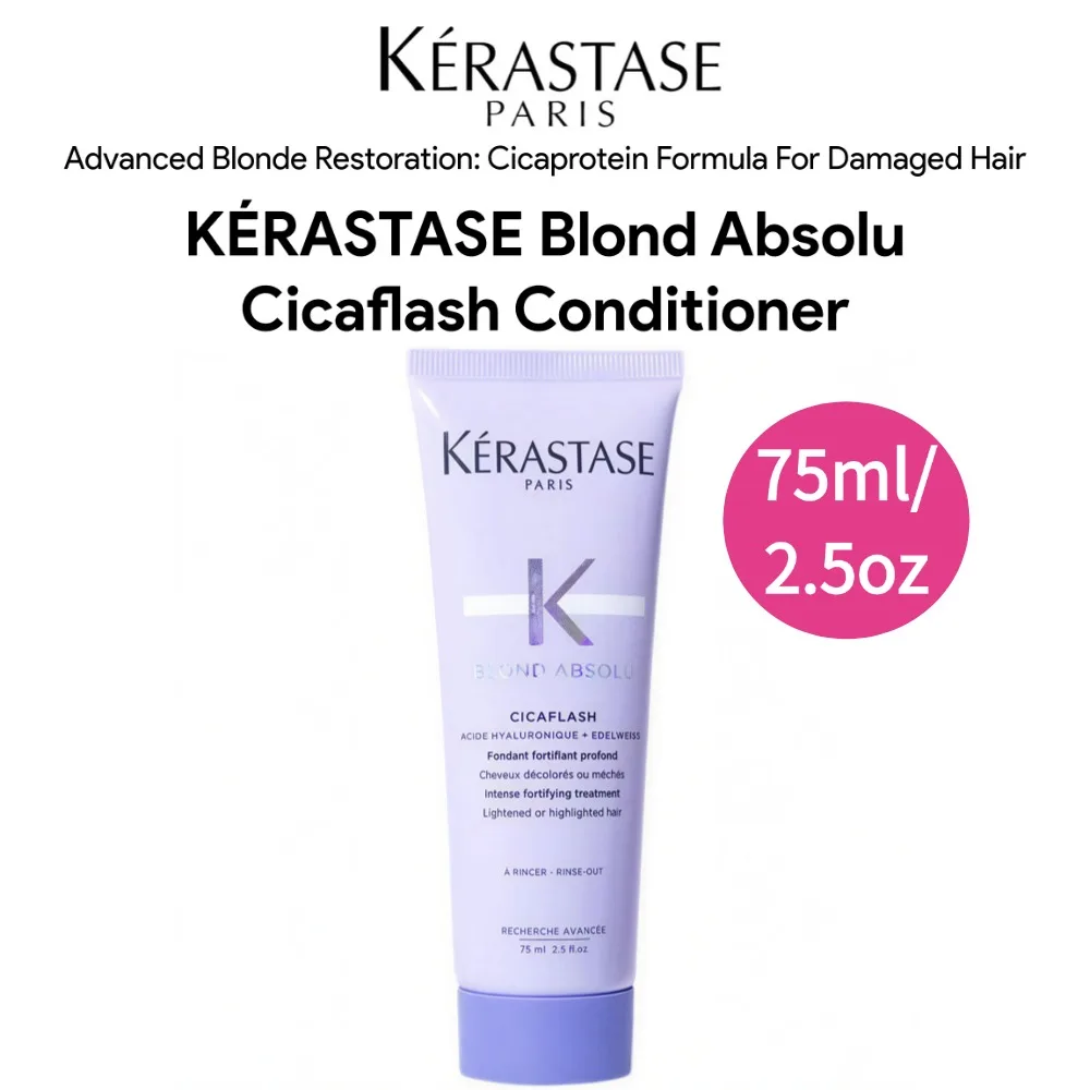 

Kerastase Blond Absolu Cicaflash Conditioner 75ml/2.5oz, Original Keratase Conditioner for Women/Men, Hair Care Treatment