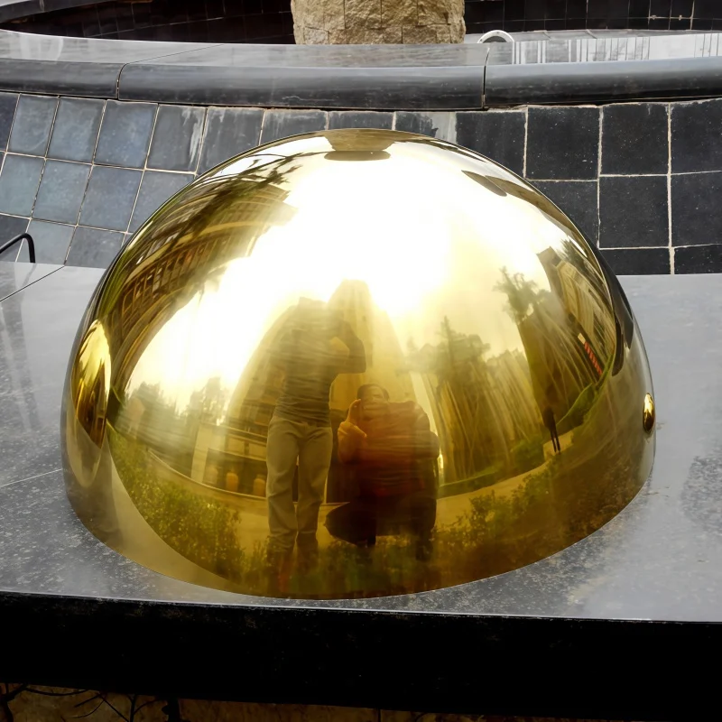Diameter 32mm-300mm 201 stainless steel gold hemisphere, hollow hemisphere, metope adornment,plating titanium