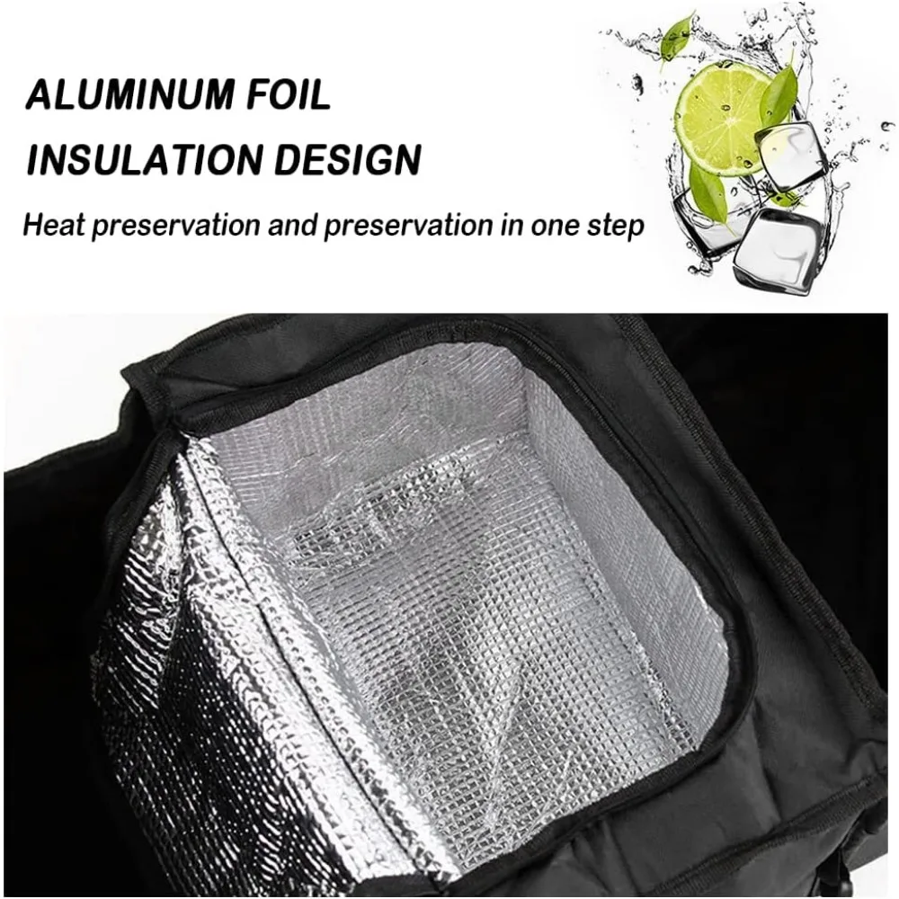 منظم صندوق السيارة القابل للطي للسيارة، منظم صندوق السيارة العازل، 3 مقصورات مع إبزيم ومقابض قابلة للطي، محمول ج