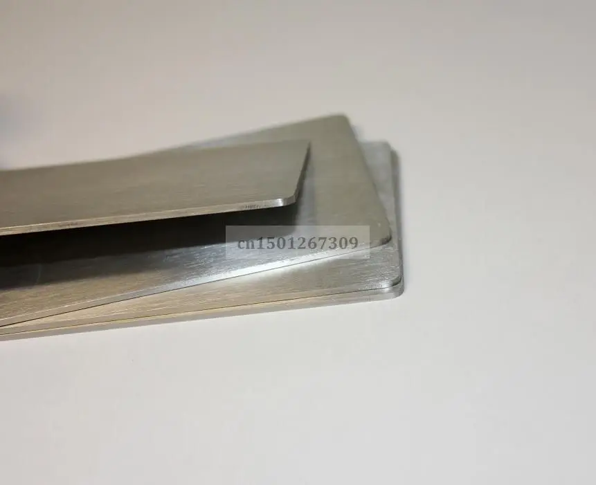 Thick 1mm Stainless Steel Blank Metal Business Card Size 85*53mm Matte Brushed Finishing 1/2/5/10/15 - You Choose Quantity