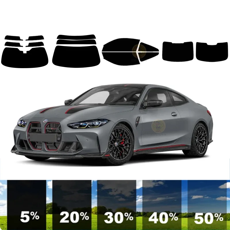 

precut Removable Window Tint Film For Car 100% UVR 5%-70%VLT Heat Insulation Carbon ﻿For BMW M4 2 DR COUPE 2021-2023