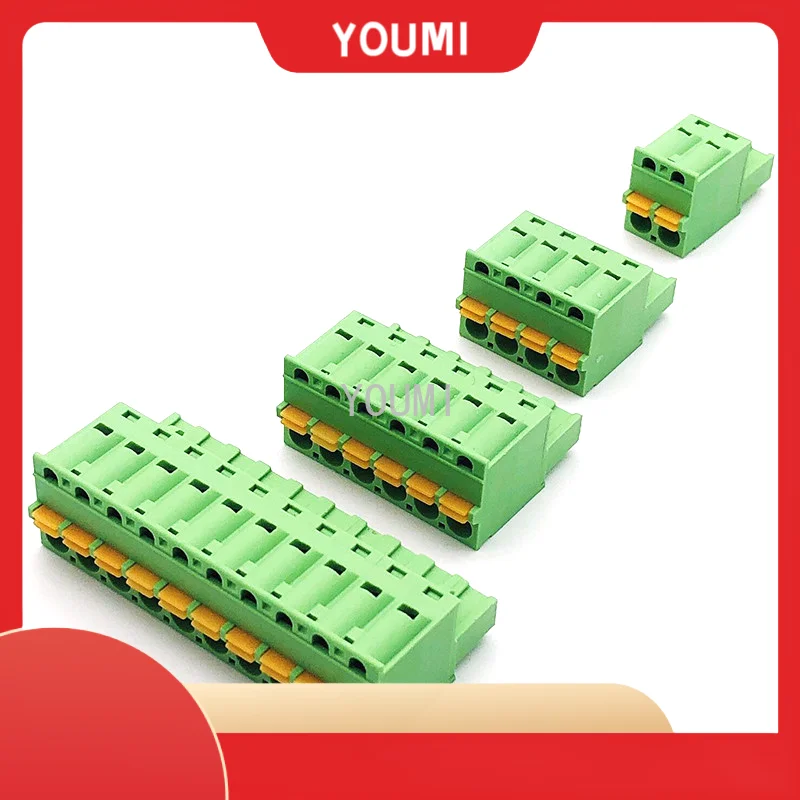 5Pcs KF2EDGKD-2.5 Plug Connector 2P 3P 4P 5P 6P 7P 8P 9P 10P 12P Pitch 2.5mm 125V 4A Pluggable Terminal Block Cable Connector