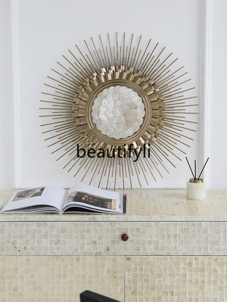 Creative shell light luxury gold living room corridor entrance modern art style decoration hanging painting