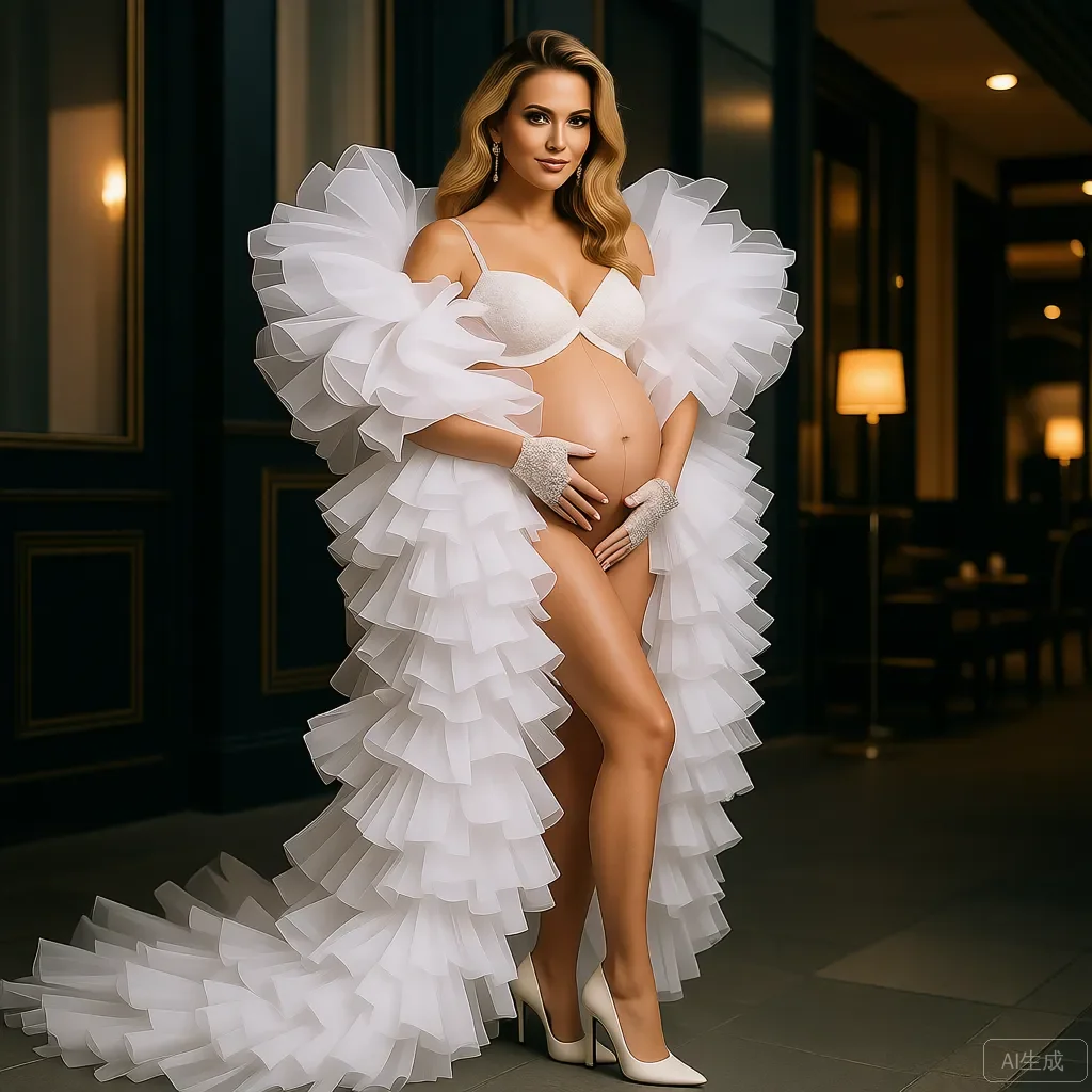 

Белый свадебный тюлевой халат без бретелек, свадебное платье с жемчугом, элегантные вечерние платья для беременных, роскошные вечерние и коктейльные платья