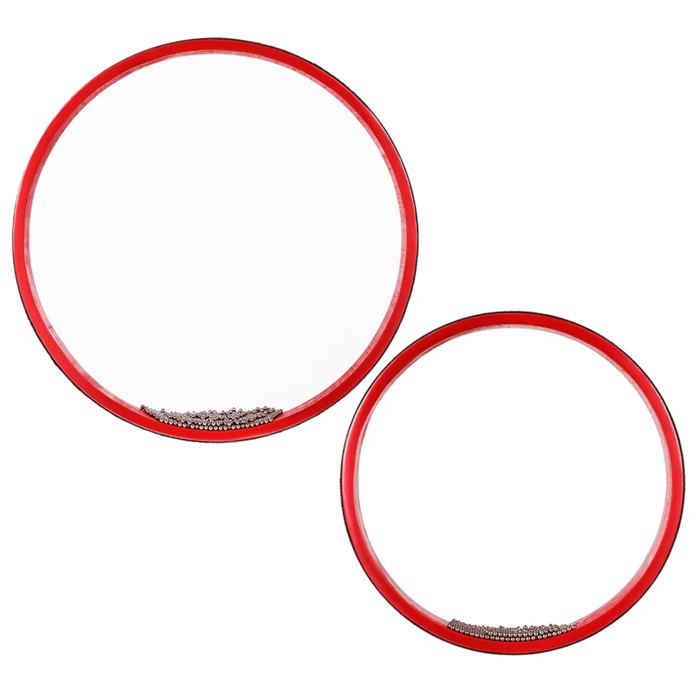 

2Pcs Kids Musical Instrument Wave Sounds Drums Large Metal Bead Shake Drum for Children Parties Music Class Wave Sounds Drums