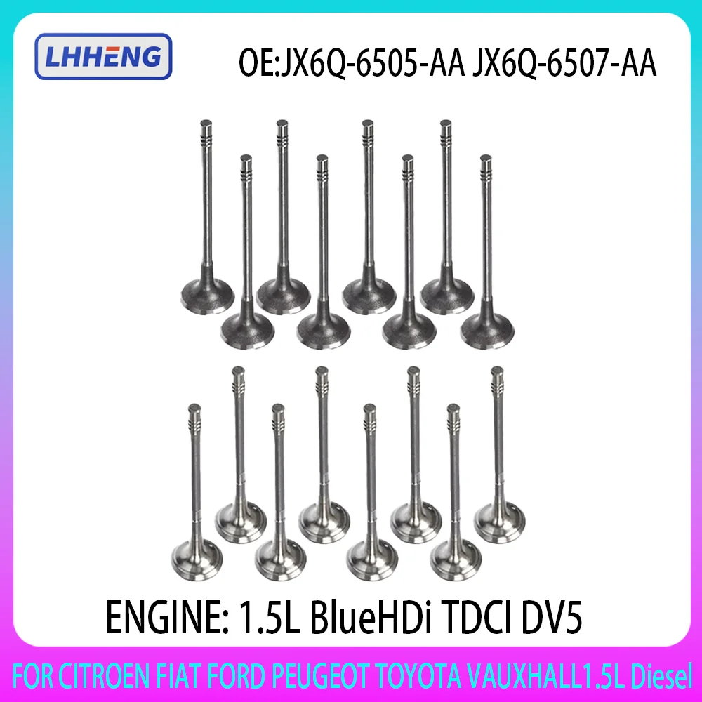 16 قطعة صمام السحب وصمام العادم لسيتروين فيات فورد بيجو تويوتا فوكسهول 1.5L BlueHDi TDCI DV5 1.5 L T 2018-2025