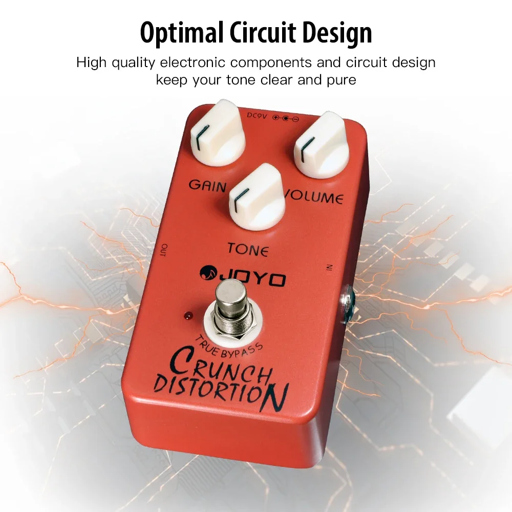 JOYO JF-03 クランチディストーション エレキギターエフェクトペダル クラシックブリティッシュロックディストーションエフェクト ギターパーツ＆アクセサリー