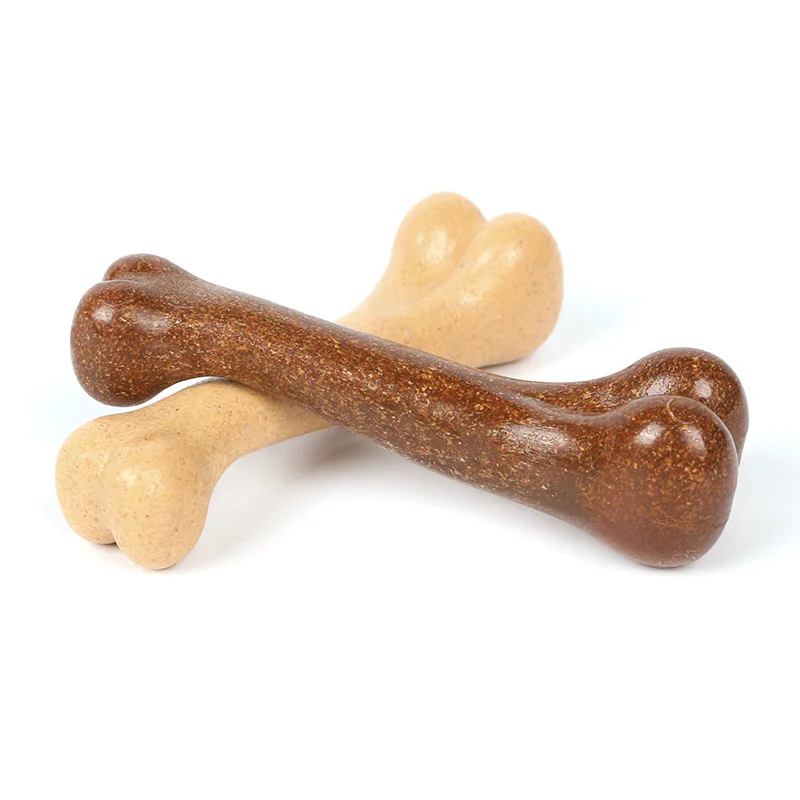 Hundekauknochen-Spielzeug, nahezu unzerstörbar, natürlich, ungiftig, bissfest, Welpenspielzeug für kleine, mittelgroße und große Hunde, Haustier-Kauspielzeug – Detail 12